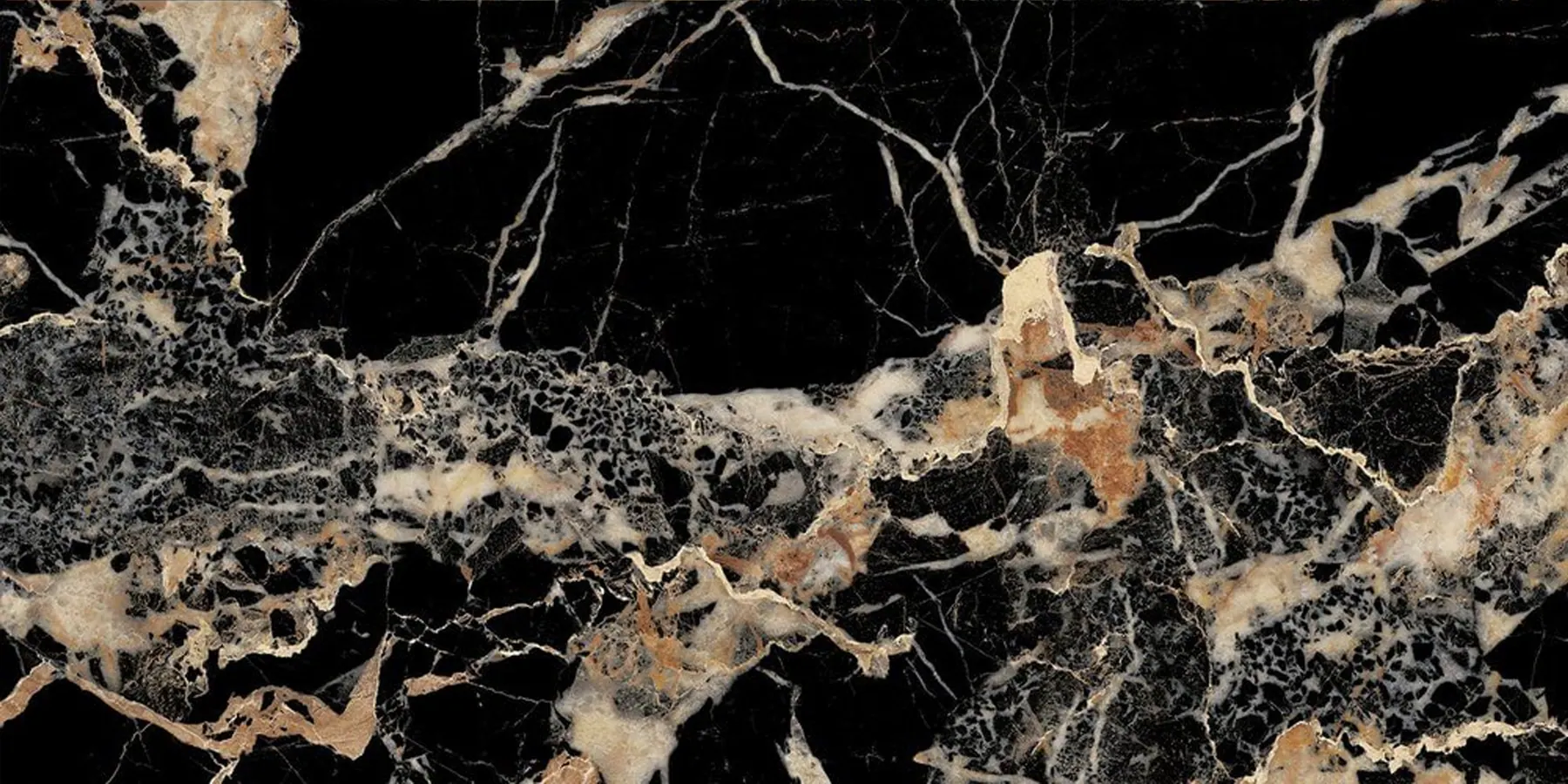 Noir Gold sintered stone surface pattern by SINTLIN